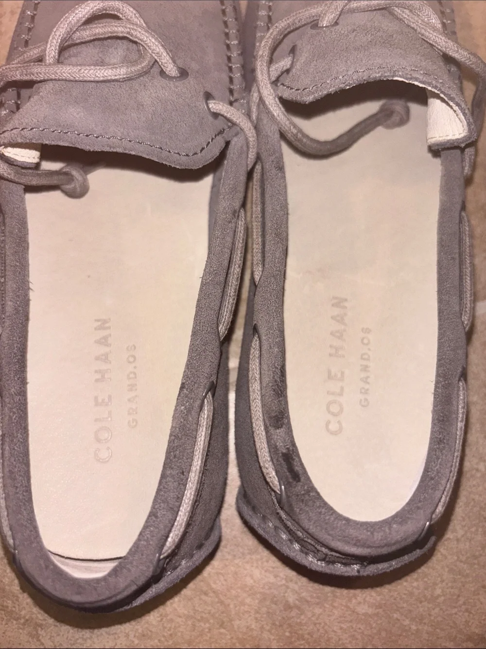 Cole Haan TODS inspired gray Grant deck Boat Slip-On Driving Loafer Shoes